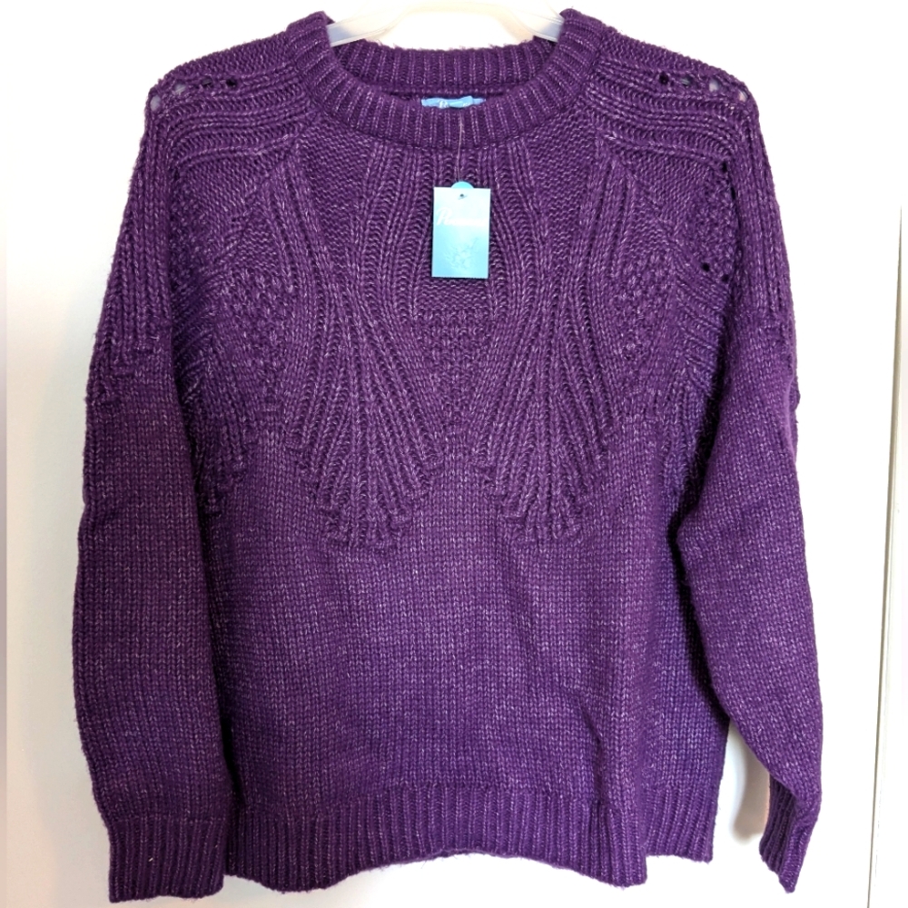 Penmans: Women's Purple knit long sleeves Sweater size XL